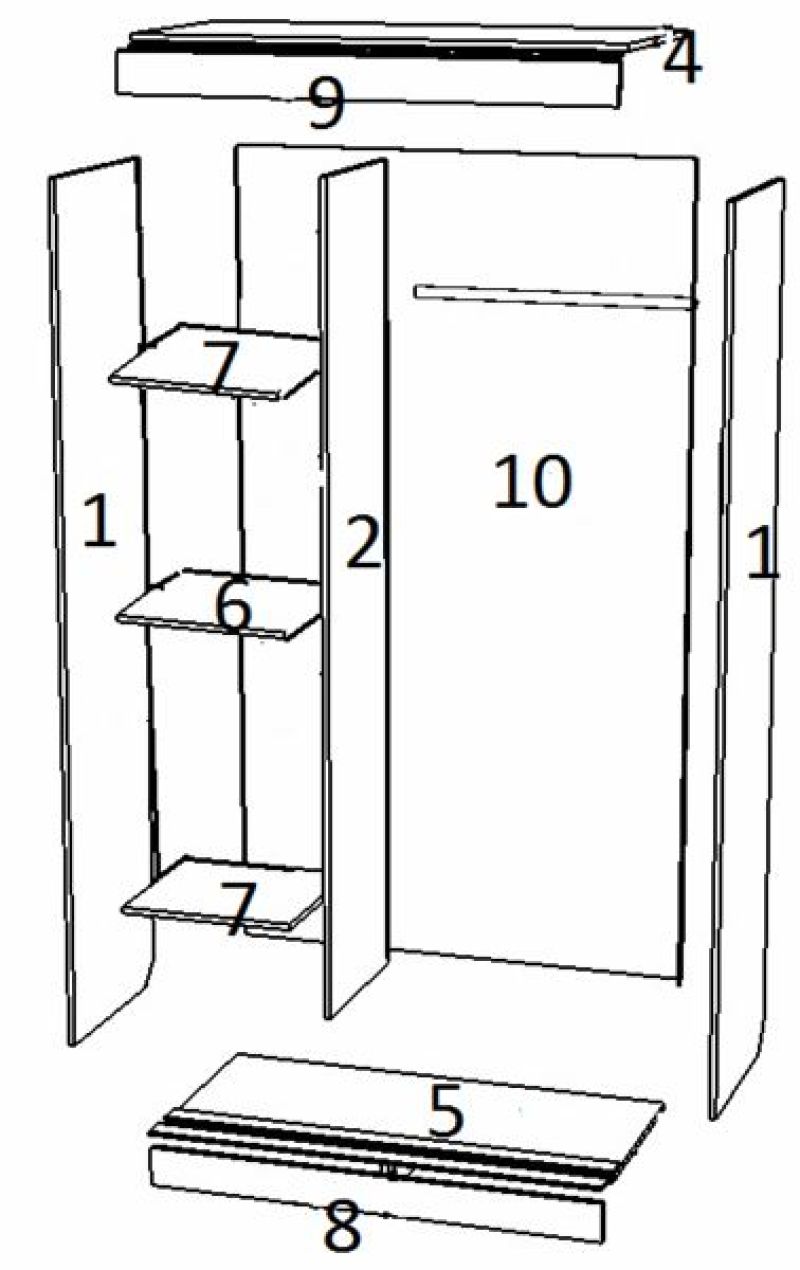 миллениум 2 шкаф купе схема сборки дверей